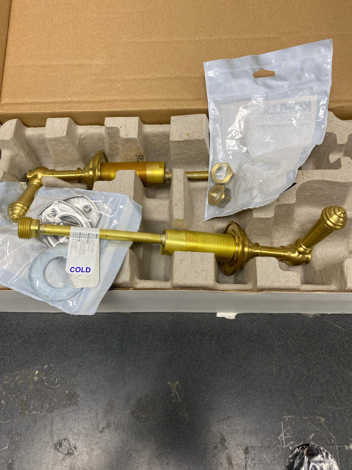 Kohler K-98068-4-2MB Artifacts Lever Handles - Vibrant Brushed Moderne Brass