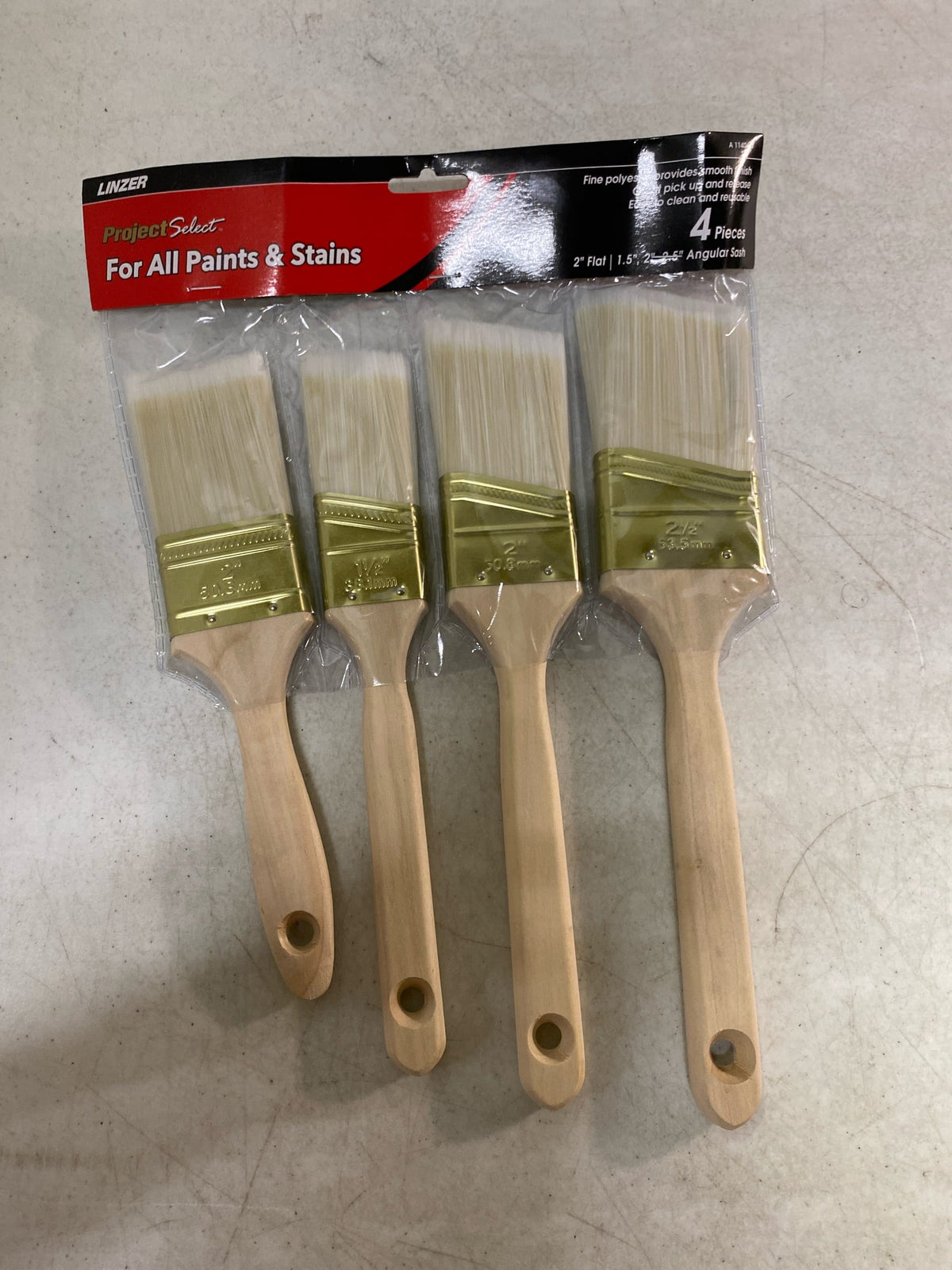 Linzer Paint Brush Set 4pc