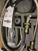 Aklfgn B-BF-012N-XS Bathroom Faucet with Pull Out Sprayer 3 Holes 8 in. 2 Handle, Vanity Faucet with Pop-Up Drain and Supply Hoses, Nickel