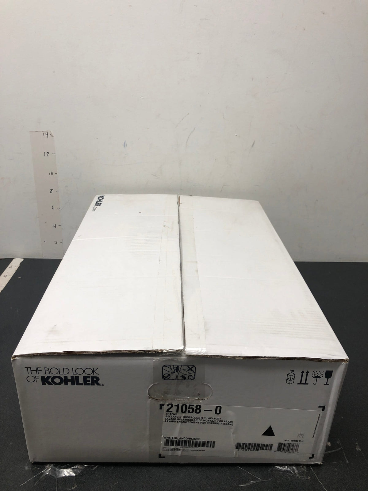 Kohler K-21058-0 Brazn 21-5/16" Rectangular Vitreous China Undermount Bathroom Sink with Overflow - White