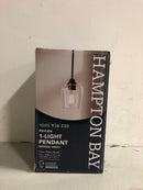 Hampton bay 22612-000 Pavlen 5.5 inch 1-Light Bronze Mini Pendant with Clear Glass Shade