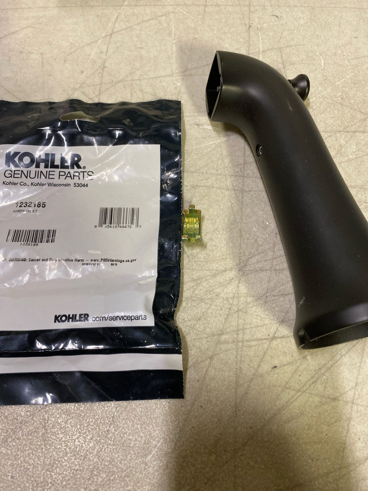 Kohler K-28563-BL Tempered 6-3/8" Integrated Diverter Tub Spout - Matte Black