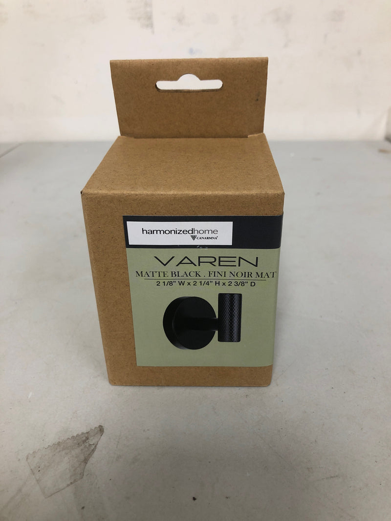 BA108A02BK-Canarm Inc-Varen - Robe Hook-2.25 Inches Tall and 2.13 Inches Wide-Matte Black Finish
