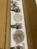 Gather Collection 5-Light Etched Glass Traditional Bath Vanity Light Brushed Nickel