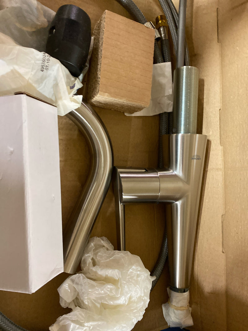 Grohe 32283DC3 Zedra 1.75 GPM Single Hole Pull Down Bar Faucet with SilkMove Technology - SuperSteel