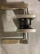 Kwikset 720HFLSQT-15V1 Halifax Passage Door Lever Set with Square Rose - Satin Nickel
