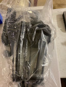 The Great Outdoors 8692-66 Harrison 3 Light 28" Tall Outdoor Wall Sconce with Clear Beveled Glass - Black