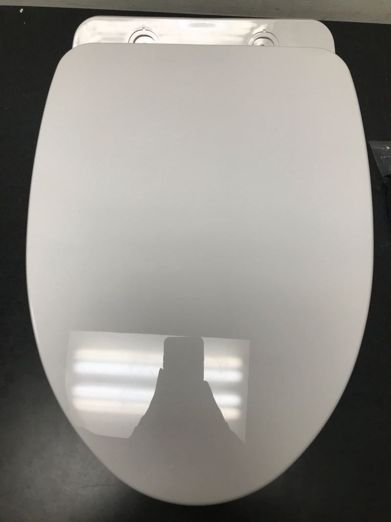 TOTO SoftClose Elongated Closed Front Toilet Seat in Cotton White-SS124