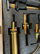 Androme A31A7G 8 in. Widespread Double Handle Bathroom Faucet with Metal Drain in Gold