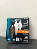 Ecosmart BA11C7E12827S 60-Watt Equivalent BA11 Dimmable E12 Candelabra Fine Bendy Filament LED Vintage Edison Light Bulb Soft White (3-Pack)