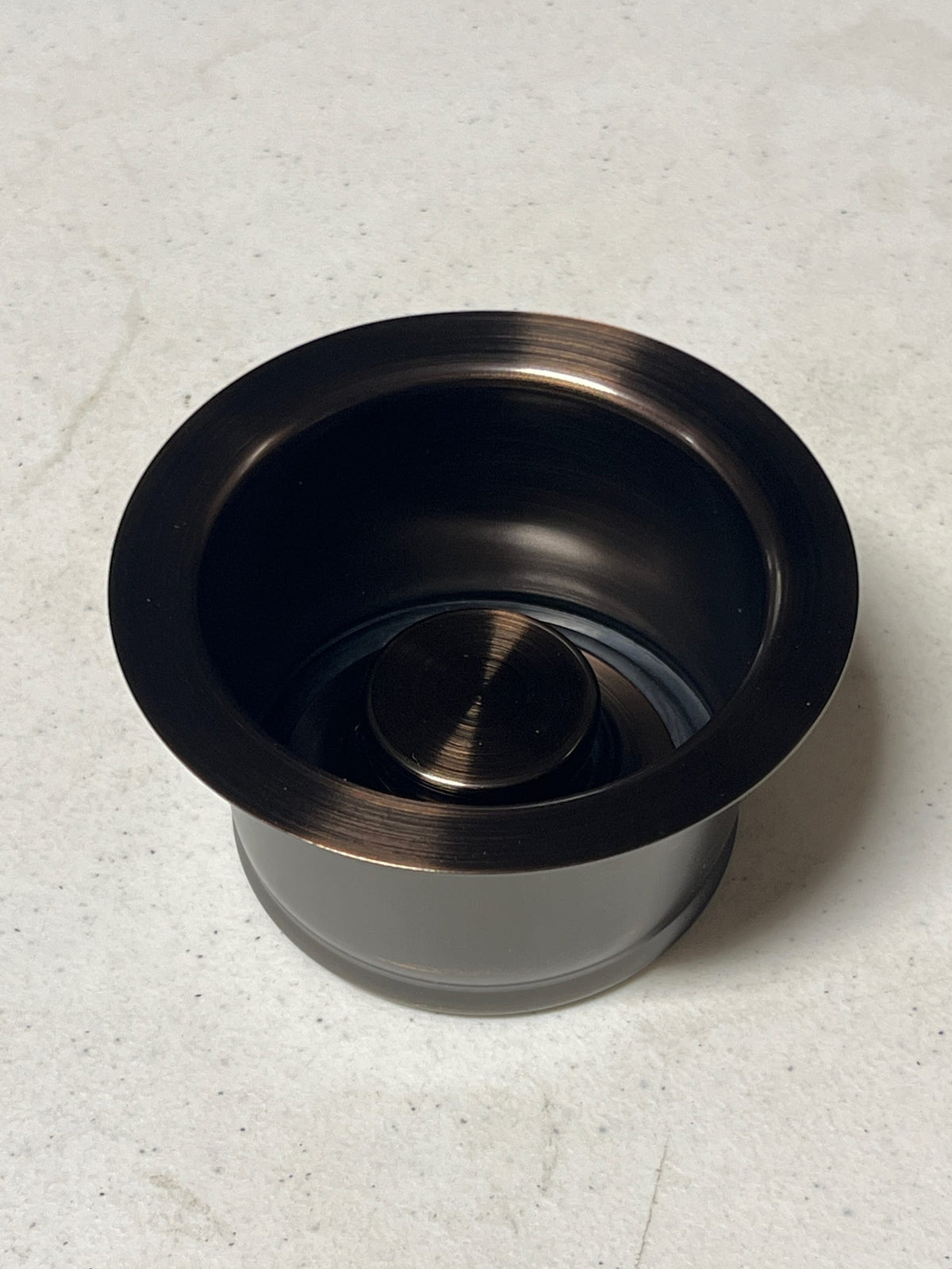 Signature Hardware SH163ORB 3-1/2" Brass Kitchen Deep Garbage Disposal Flange and Stopper - Oil Rubbed Bronze