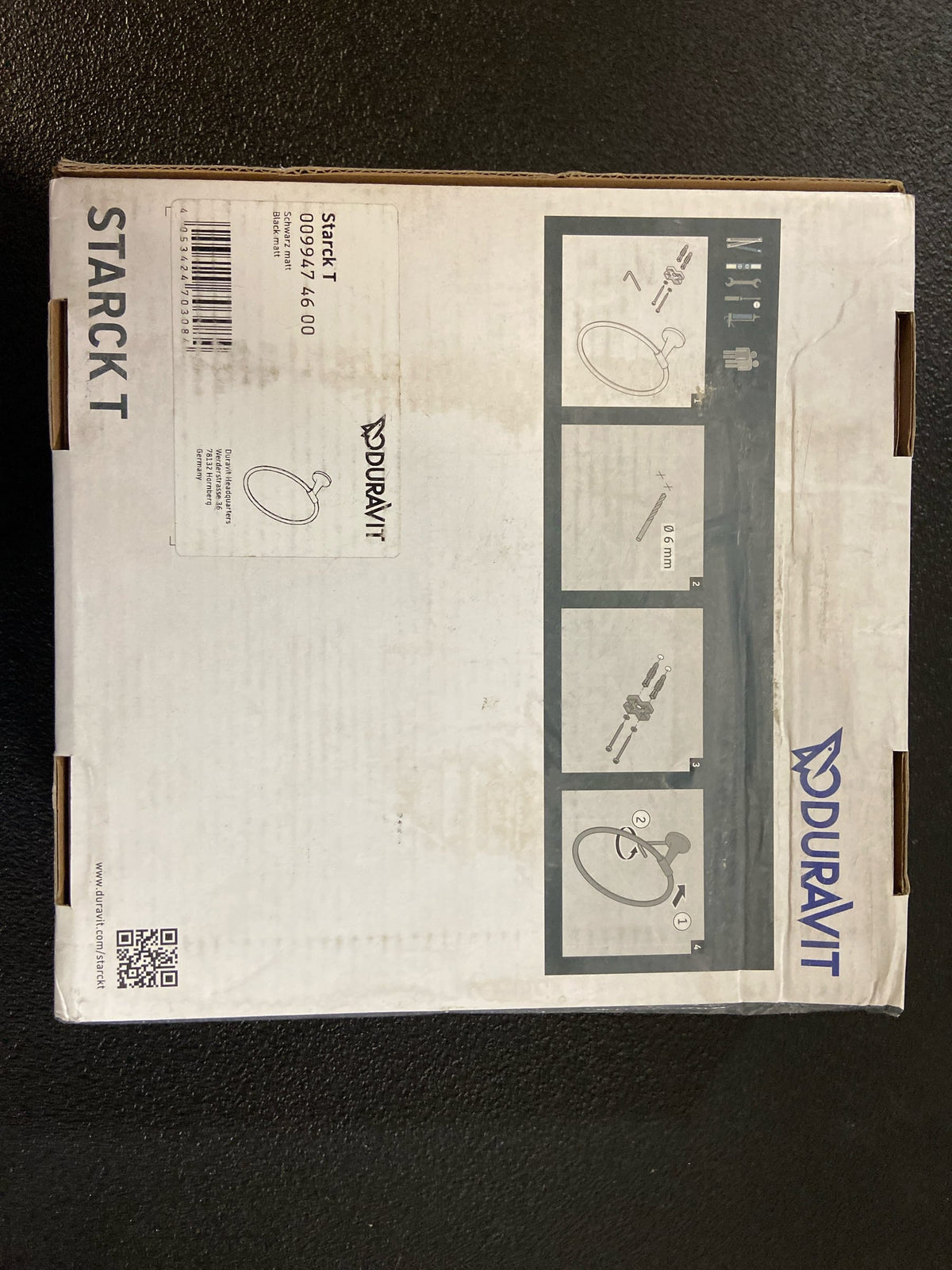 Duravit Starck T Towel Ring Black
