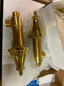 Kingston Brass KS2982TAL Tudor Two-Handle 3-Hole Deck Mount Widespread Bathroom Faucet with Brass Pop-Up in Polished Brass