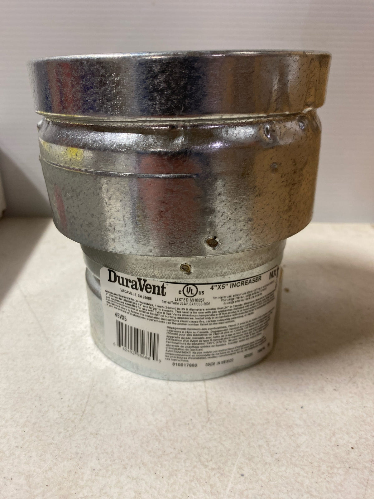 Duravent 4"X5" BVENT Increaser