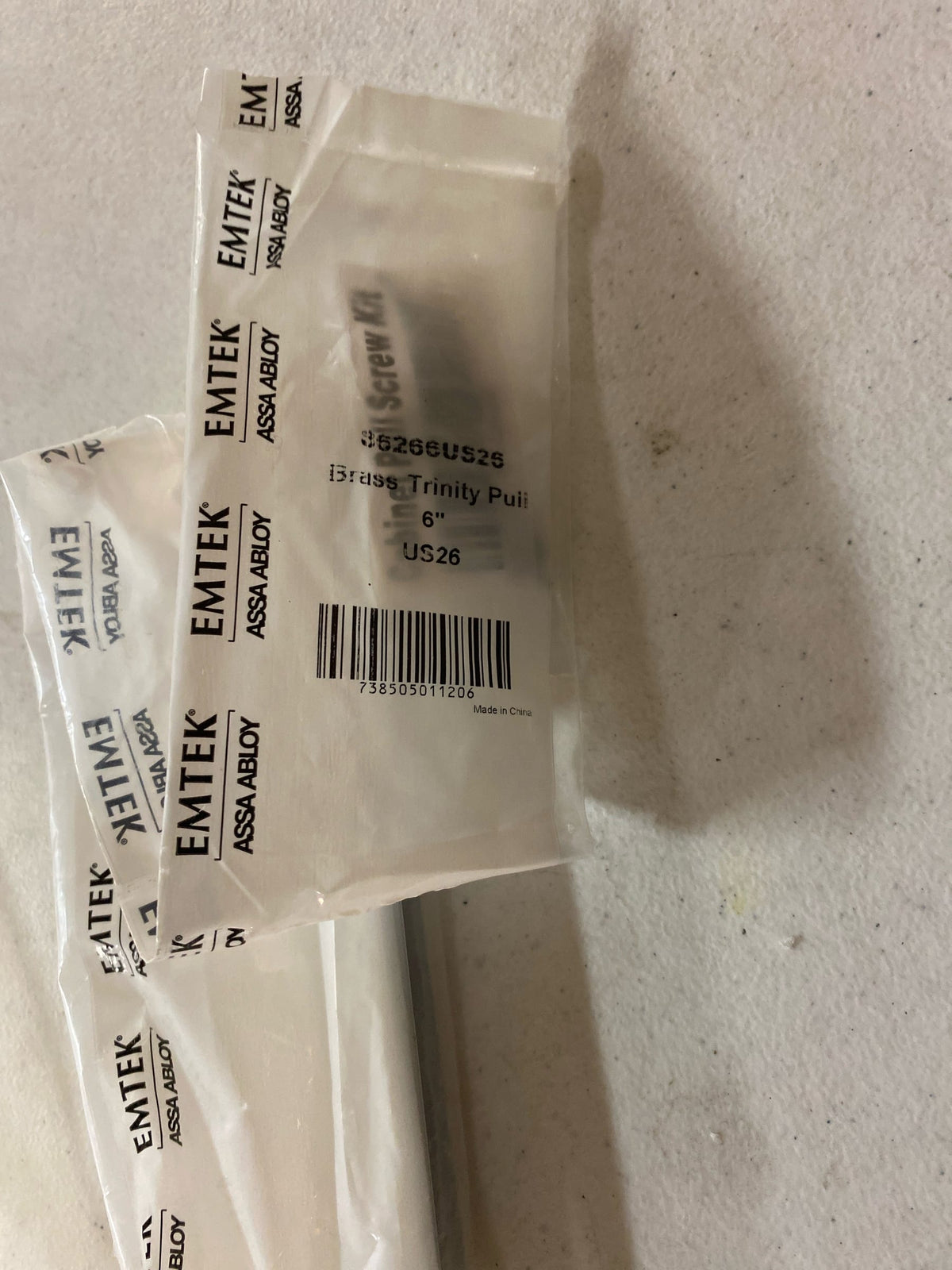 Emtek 86266 Us26 Trintiy Pull 6 in Ctc in Chrome