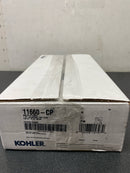 Kohler K-11660-CP Swiftflo 1-1/2" adjustable trip lever Bathtub Drain, 17-gauge brass, for 14" to 16" baths - Polished Chrome