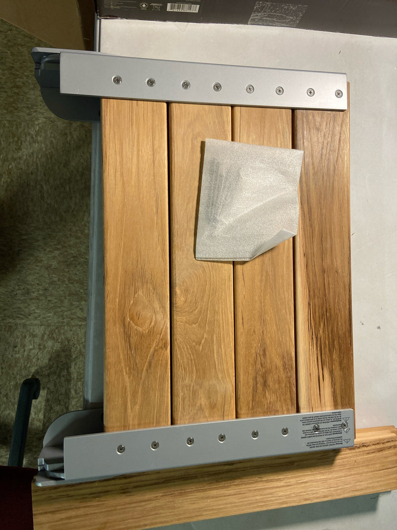 Moen DN7110 Wall Mounted Wood Shower Seat from the Home Care Collection - Solid Teak Wood