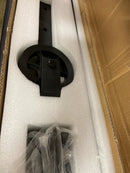 Miseno MBDH1005X60 60" Large Wheel Bent Strap Barn Door Hardware Kit - Black