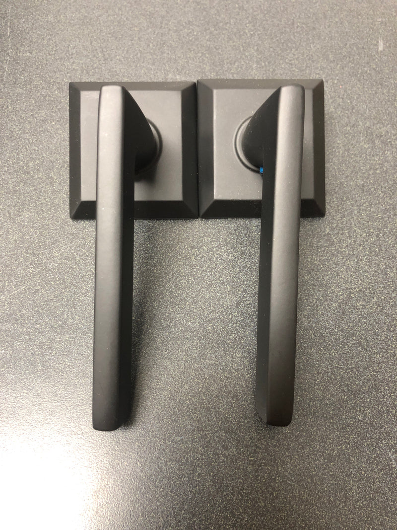 Emtek 505HLOUS19 Helios Reversible Non-Turning Two-Sided Dummy Door Lever Set from the Brass Modern Collection - Flat Black