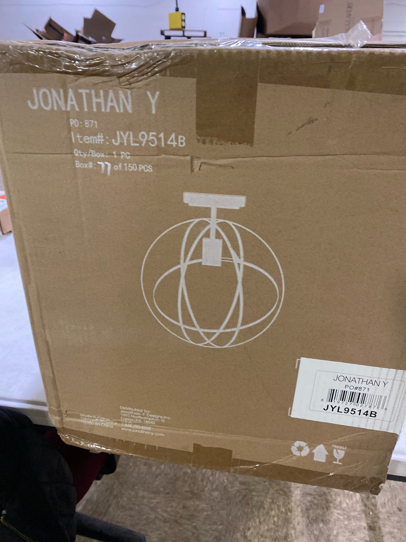 Jonathan y JYL9514B Alma 13 in. Nickel Metal LED Flush Mount