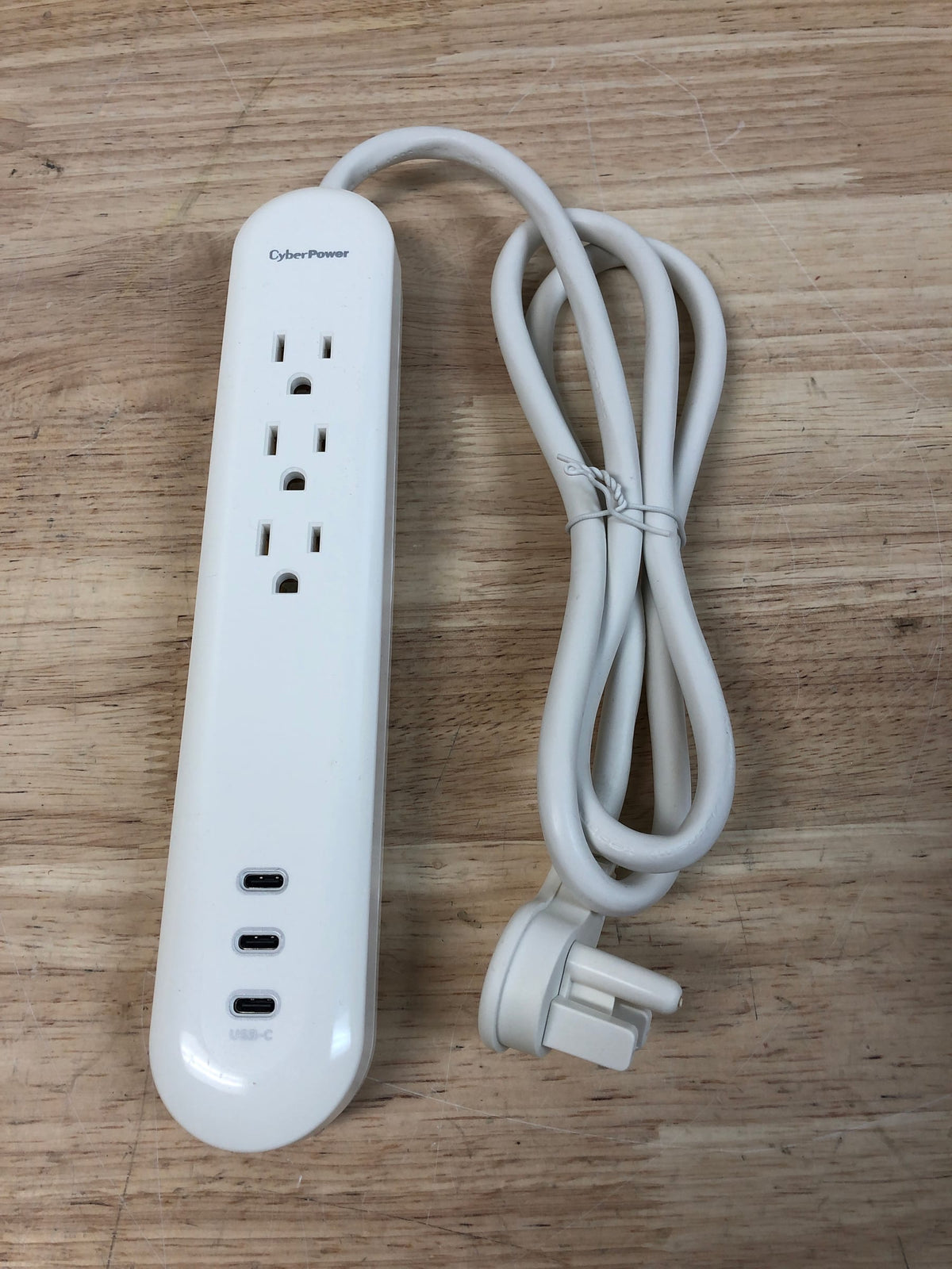 Cyberpower P304UC3 4 ft. 3-Outlet Surge Protector with 3 USB-C Ports and Cord, White