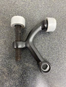 Emtek 2241 Solid Brass Hinge Pivot Stop, Rubber Tip (Flat Black)