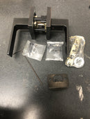 Kwikset 720SALSQT-11P Singapore Passage Door Lever Set with Square Rose - Venetian Bronze