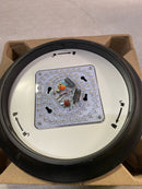 Hampton bay HB1022C-5CCT-34 Stetson 11 in. 1-Light Satin Bronze Integrated LED Selectable CCT Ceiling Flush Mount with Frosted White Glass Diffuser