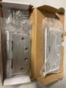 Emtek 9843432D 4" x 4" Stainless Steel Heavy Duty 5/8" Radius Corner Ball Bearing Door Hinge - Pair - Stainless Steel
