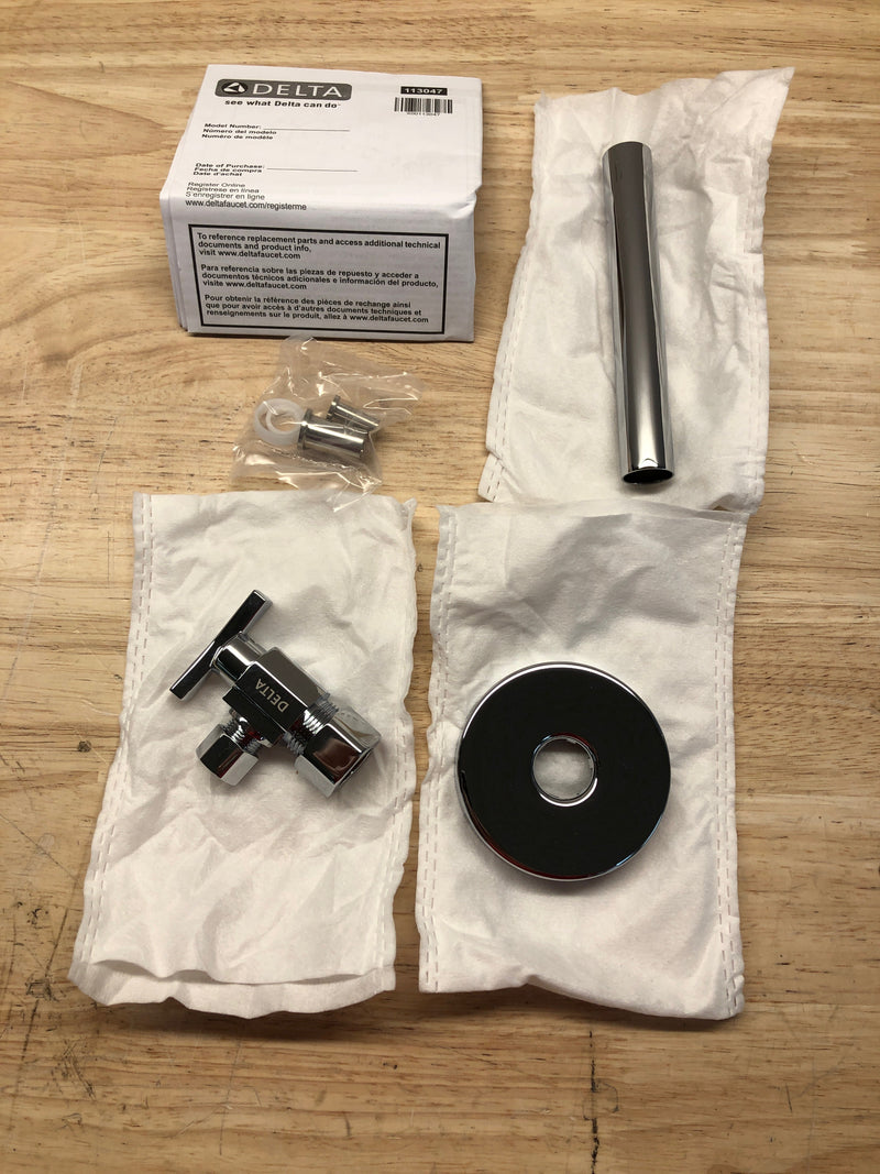 Delta DT022203 Angled Supply Stop Valve with Dial Handle - Less Supply Line - Chrome