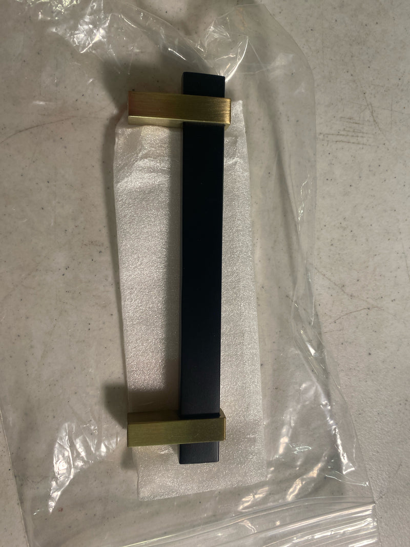Amerock BP36724MBBBZ Mulino 5-1/16 Inch Center to Center Bar Cabinet Pull - Matte Black / Golden Champagne