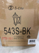 Z-Lite 543S-BK Doma 14" Tall 1 Light Wall Sconce with Water Glass - Black