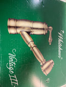 Whitehaus WHKPSL3-2222-NT-AB Vintage III Plus 1.5 GPM Single Hole Pull Out Kitchen Sink Faucet - Antique Brass