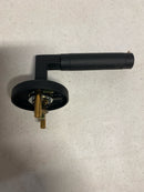 Emtek L-Square Stem Knurled Lever Left Hand 2-3/8 in Backset Passage w/Disk Rose for 1-1/4 in to 2 in Door