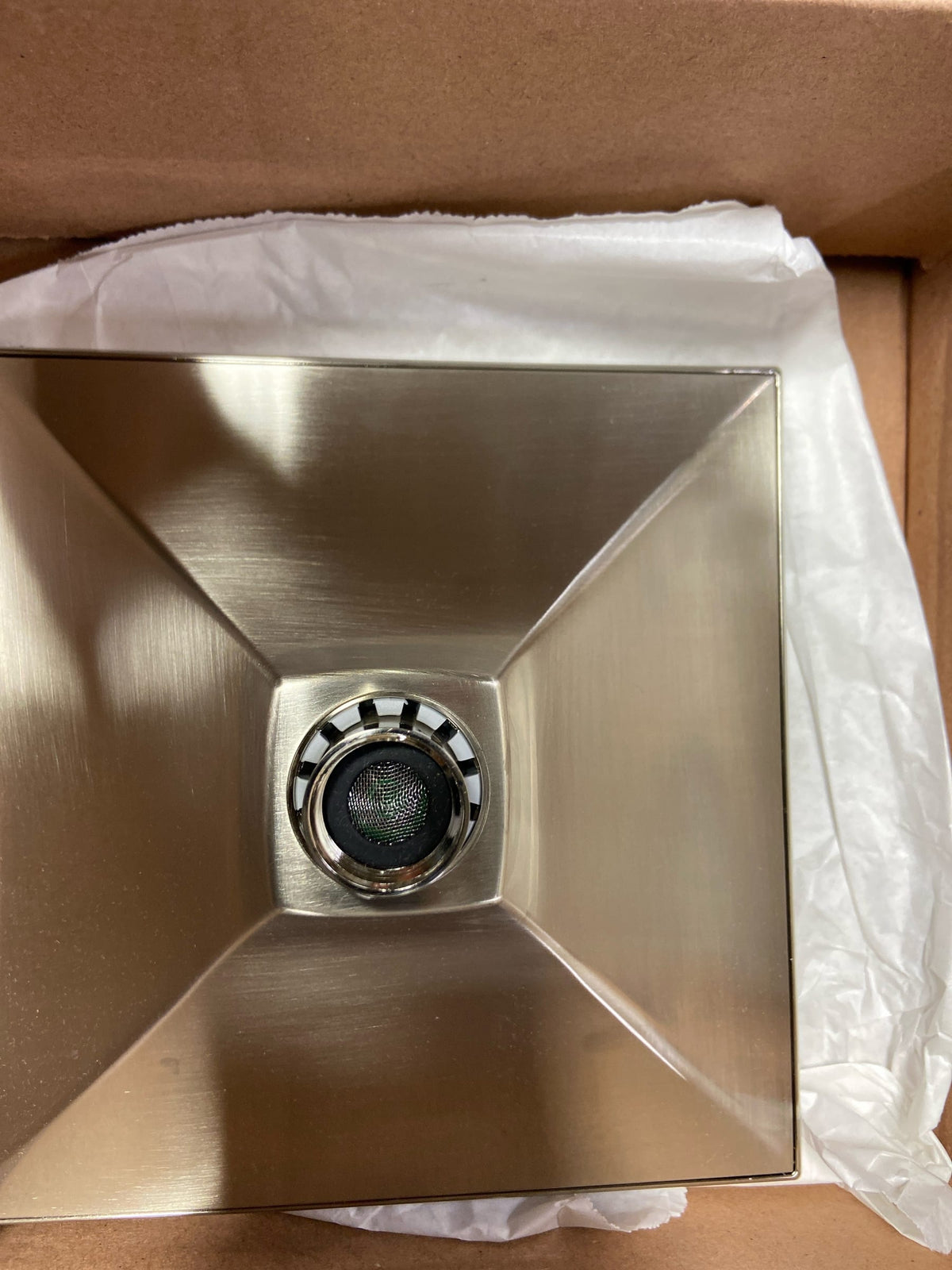 American standard 1660516.295 Town Square 1-Spray 6.3 in. Single Wall Mount Fixed Shower Head in Brushed Nickel