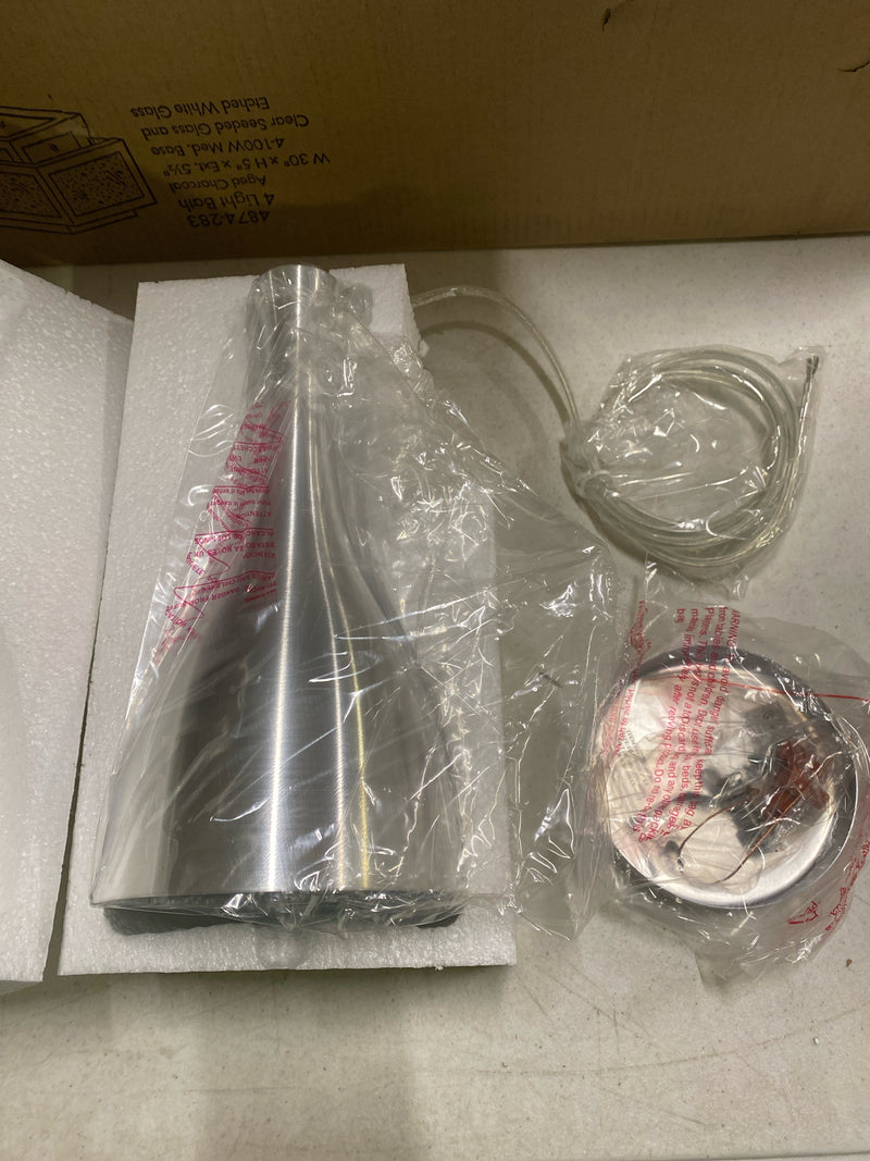 Living District Aiken 1-Light Modern Aluminum Pendant in Burnished Nickel