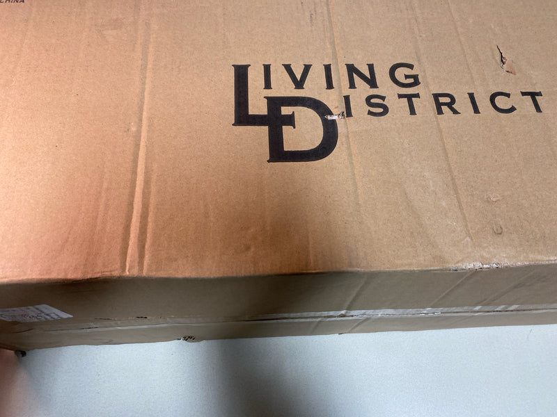 Living District Mera 3-Light Mid-Century Metal Pendant in Brass and Clear