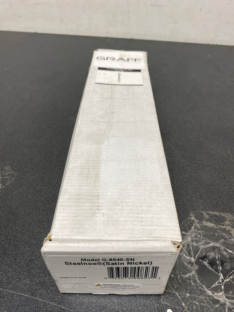 Graff G-8540-SN Various 12" Ceiling Mounted Shower Arm - Steelnox (Satin Nickel)