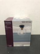 Home decorators collection HB1078-313 Evelyn 8 in. 1-Light Modern Industrial Bronze Flush Mount Ceiling Light with Clear Glass Shade