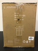 JONATHAN Y Porto Large 14 in. Black Integrated LED Outdoor Wall Lantern Crackled Glass/Metal Sconce-JYL7450A