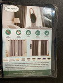 Pro space ICBO3445BL1P Black 34 in. W x 45 in. L Grommet Top Blackout Curtain with Room Darkening Noise Reducing
