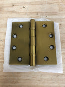 Hickory Hardware 70300-6100 Solid Brass 4.5" X 4.5" Square Corner Ball Bearing Arc Pattern 8 Hole Door Hinge - Winchester Brass