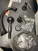 Delta T4732-RB Woodhurst Deck Mounted Roman Tub Filler with Built-In Diverter - Includes Hand Shower - Venetian Bronze