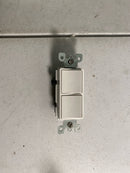 Leviton 15 Amp, 120/277 Volt, Decora Brand Style 3-Way / 3-Way AC Combination Switch, Commercial Grade, Grounding, 5643-W, White