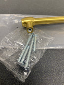 Jeffrey Alexander 885-224BG Hayworth 8-13/16" (224mm) Center to Center Modern Industrial Pipe Bar Style Large Cabinet Handle / Drawer Bar Pull with Mounting Hardware - Brushed Gold