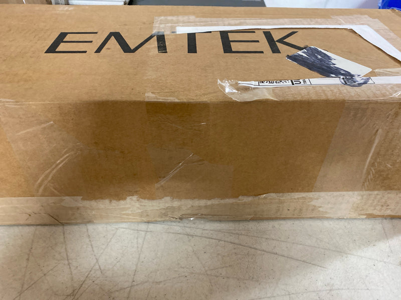 Emtek EMP24820MDCUS26 Baden Sectional Keyed Entry Single Cylinder Handleset with Modern Disc Interior Knob and Empowered 2 Upgrade - Polished Chrome