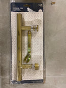National Hardware N700-102 Interior Sliding Barn Door Hardware Madison Pull, 12 in, Brushed Gold