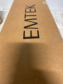 Emtek 451623MB Rustic Modern Rectangular Full Plate Single Cylinder Keyed Entry Handleset from the Sandcast Bronze Collection - Medium Bronze