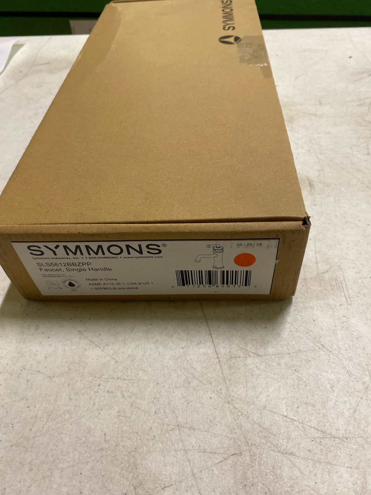 Symmons Sls5812pp Braston 1.0 GPM Vessel Single Hole Bathroom Faucet - Bronze