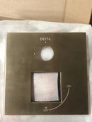 Delta 342701-CZ Modern Square Non Shared Function Shower System Package with 1.75GPM Single Function Shower Head and Hand Shower - Includes Rough-In - Champagne Bronze